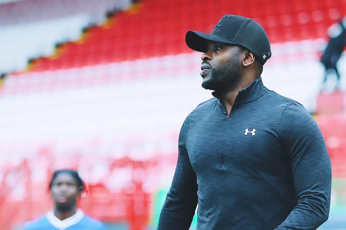 WNC head coach pitchside before kick-off